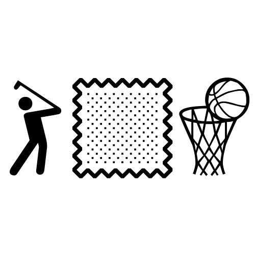 🏌🏻🏀 Emoji Domain black and white Symbola rendering